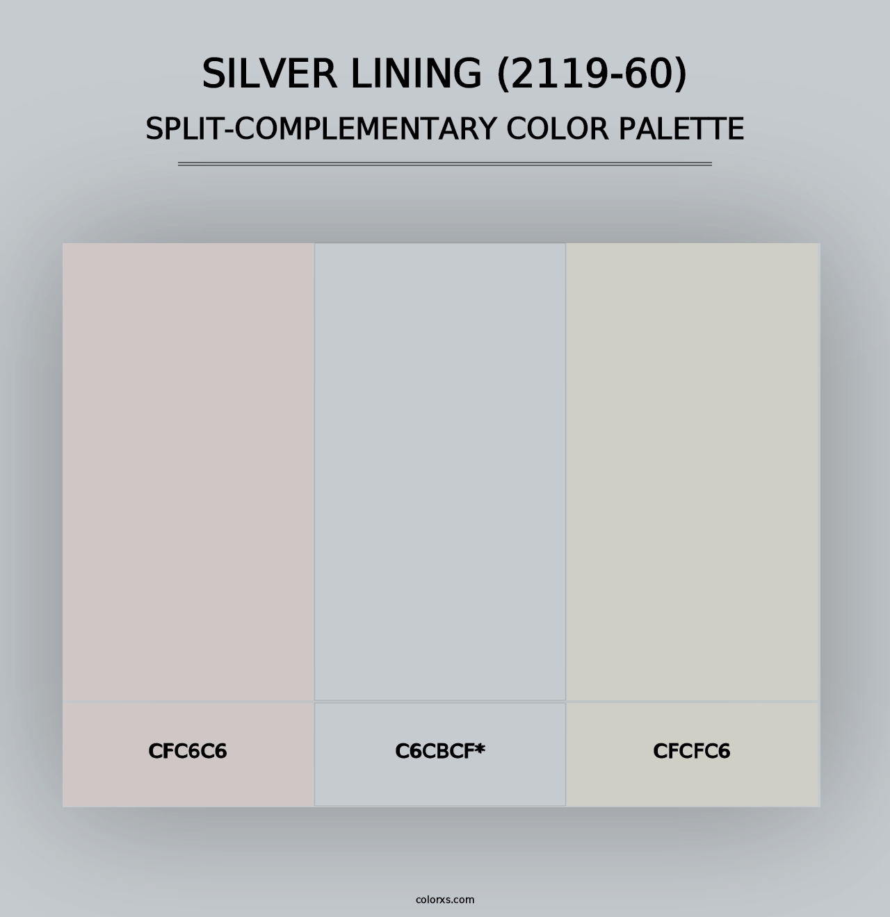 Silver Lining (2119-60) - Split-Complementary Color Palette