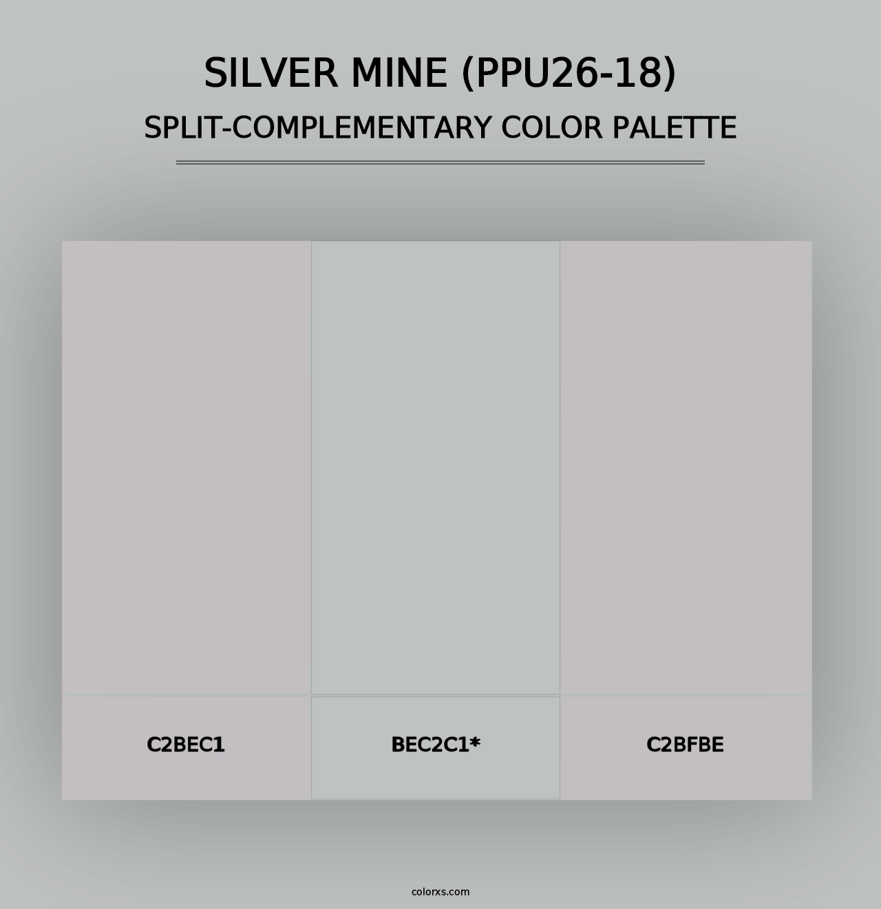 Silver Mine (PPU26-18) - Split-Complementary Color Palette