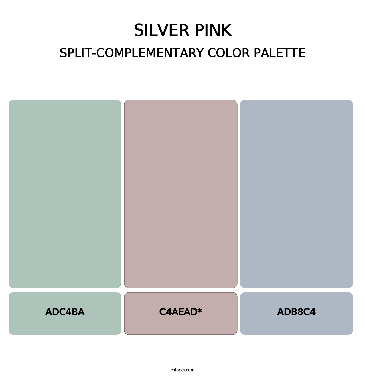 Silver Pink - Split-Complementary Color Palette