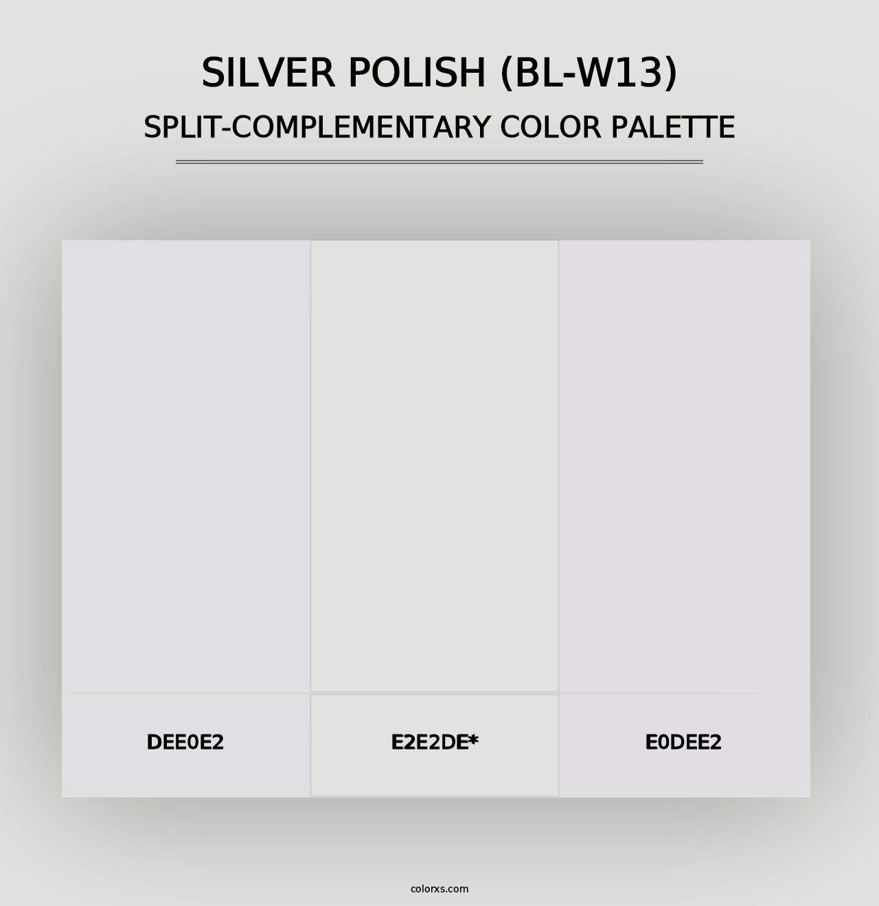 Silver Polish (BL-W13) - Split-Complementary Color Palette