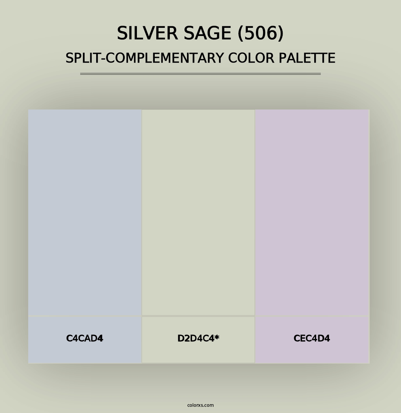 Silver Sage (506) - Split-Complementary Color Palette