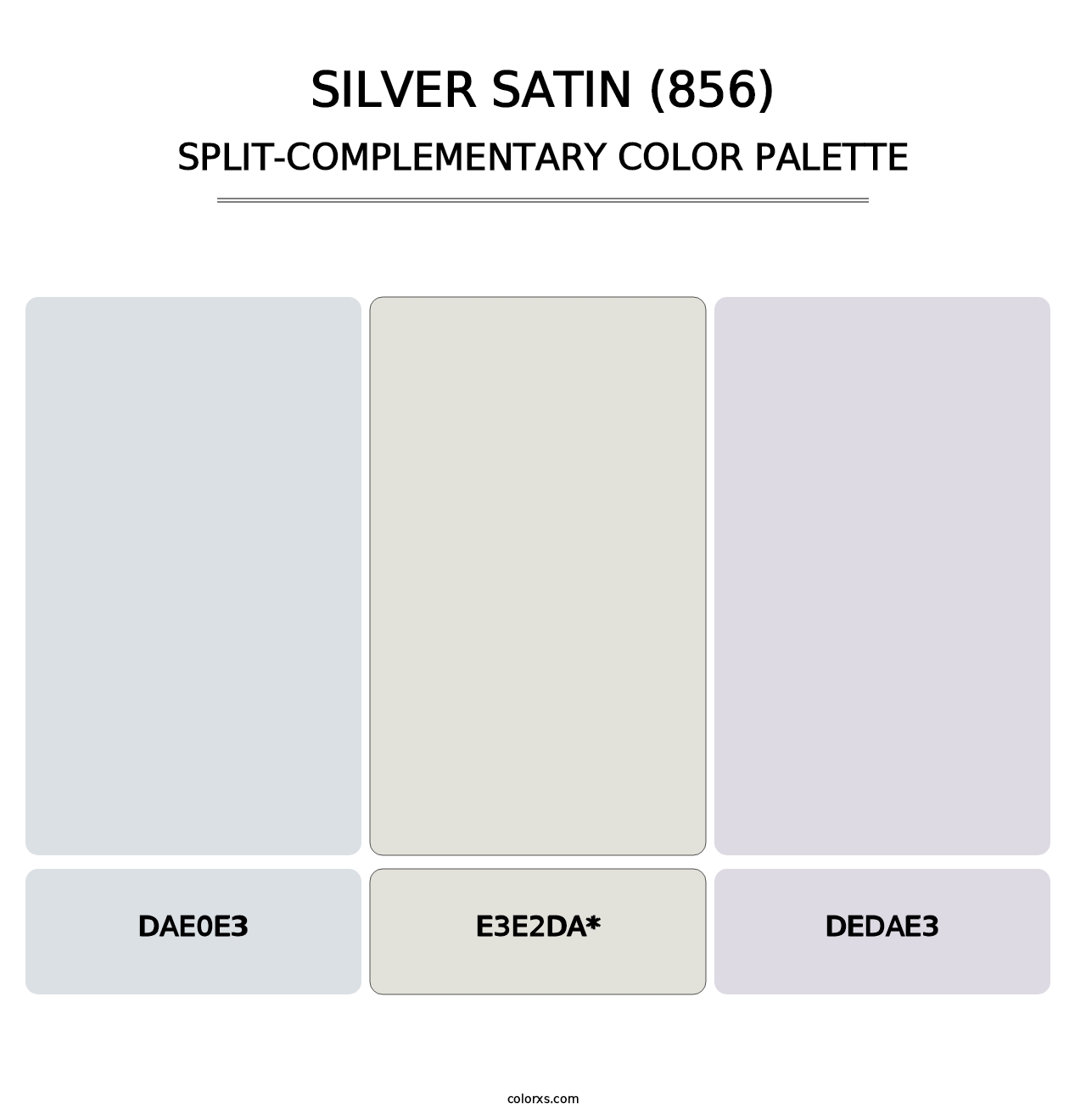 Silver Satin (856) - Split-Complementary Color Palette