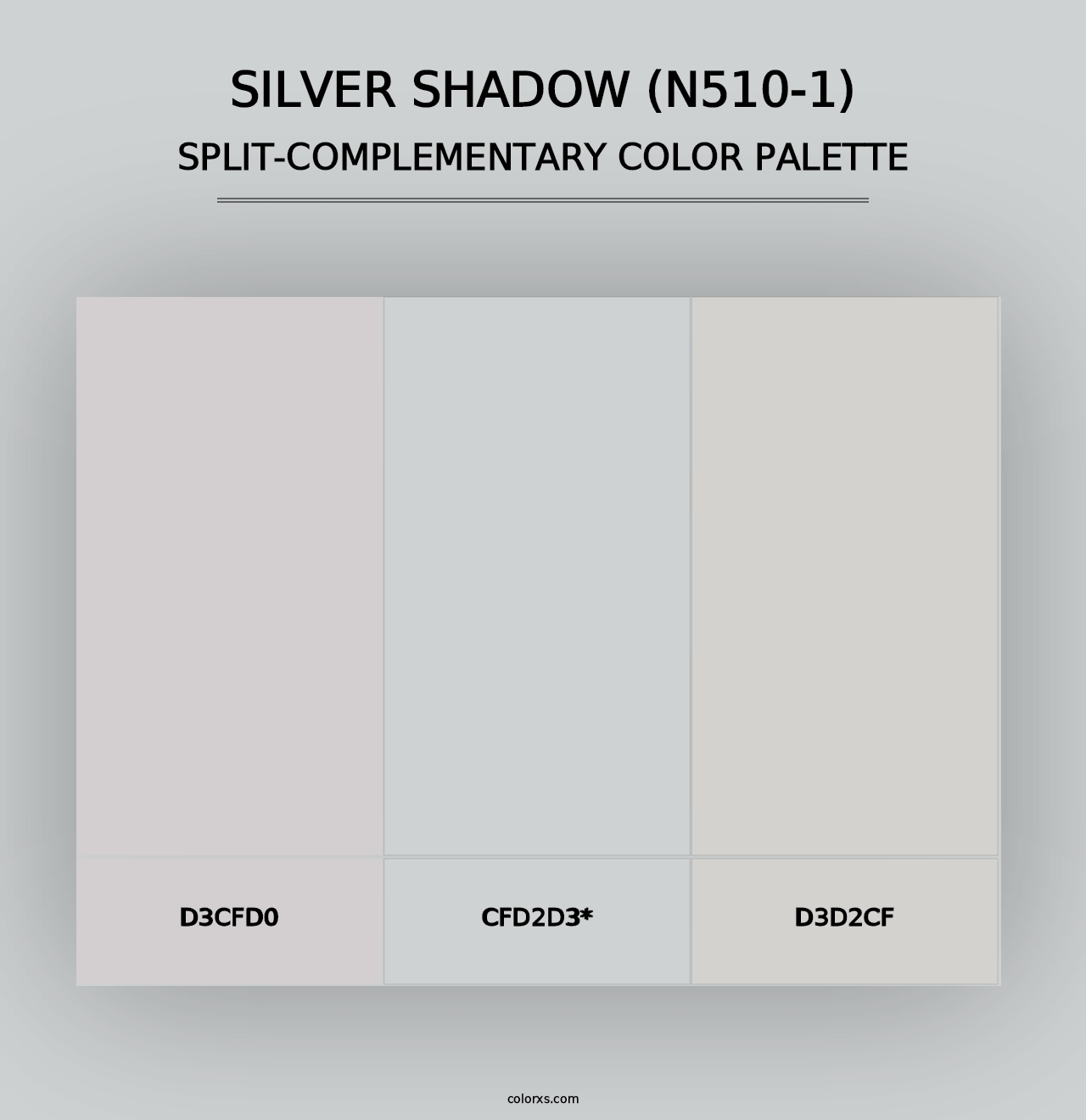 Silver Shadow (N510-1) - Split-Complementary Color Palette