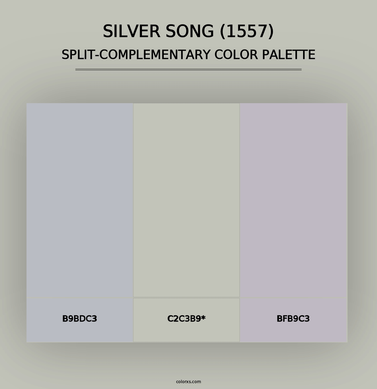 Silver Song (1557) - Split-Complementary Color Palette