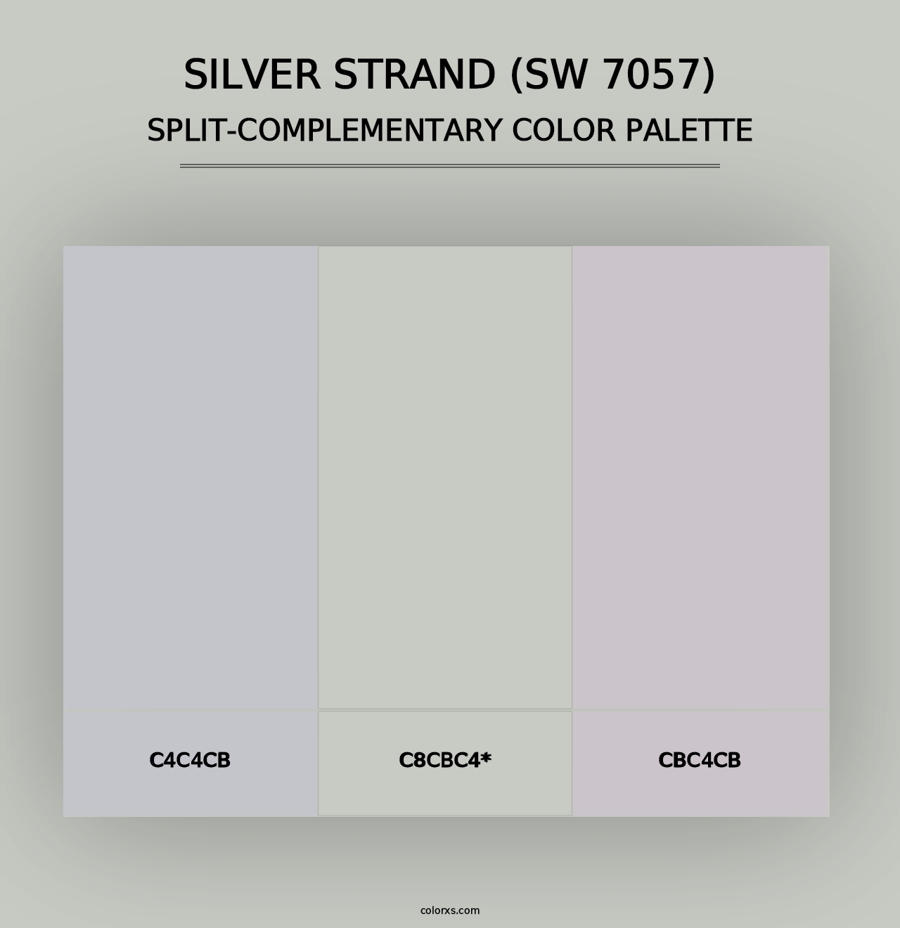 Silver Strand (SW 7057) - Split-Complementary Color Palette