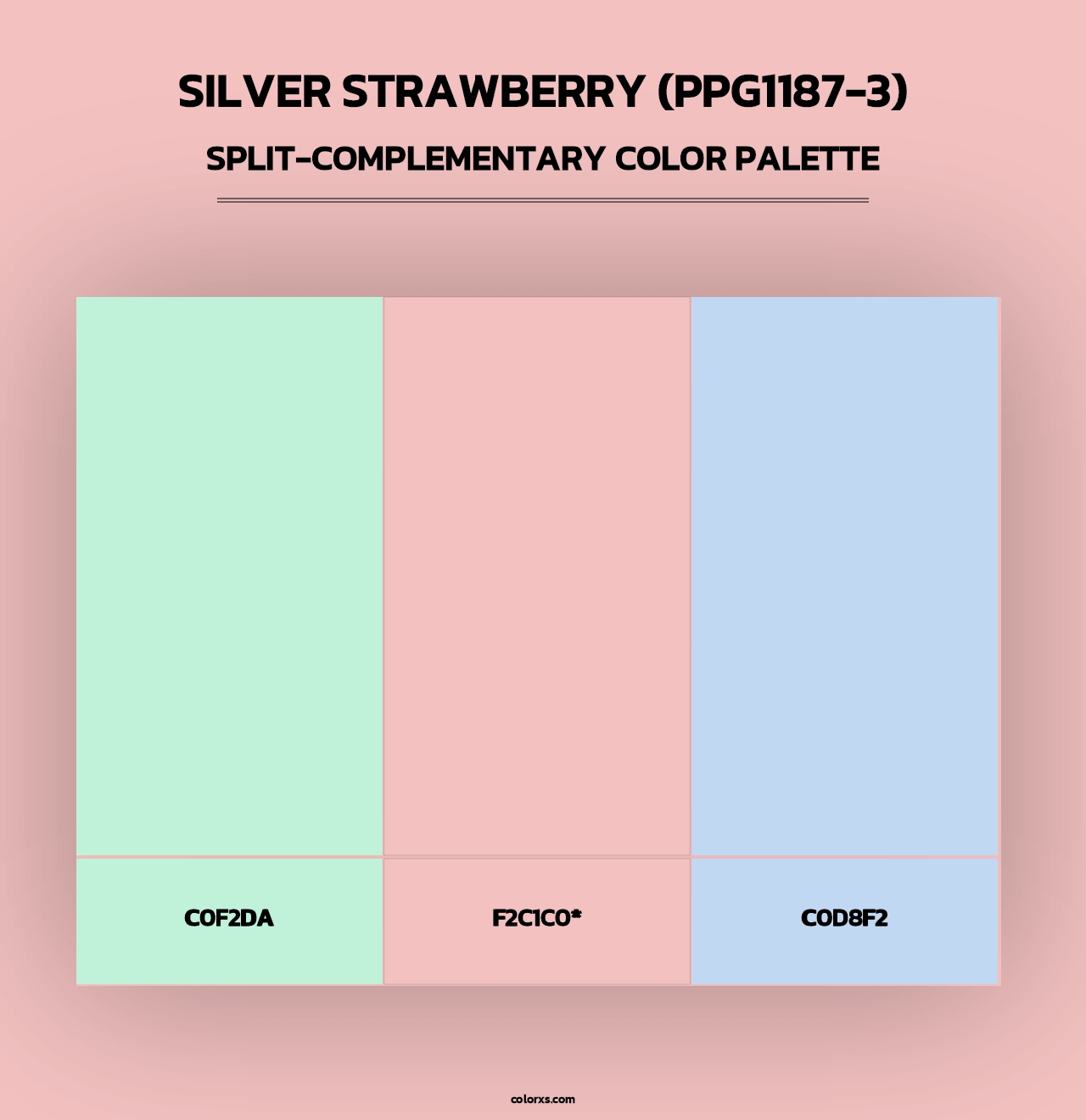 Silver Strawberry (PPG1187-3) - Split-Complementary Color Palette