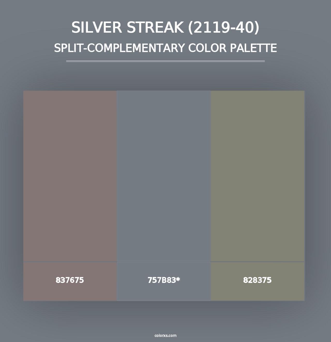 Silver Streak (2119-40) - Split-Complementary Color Palette