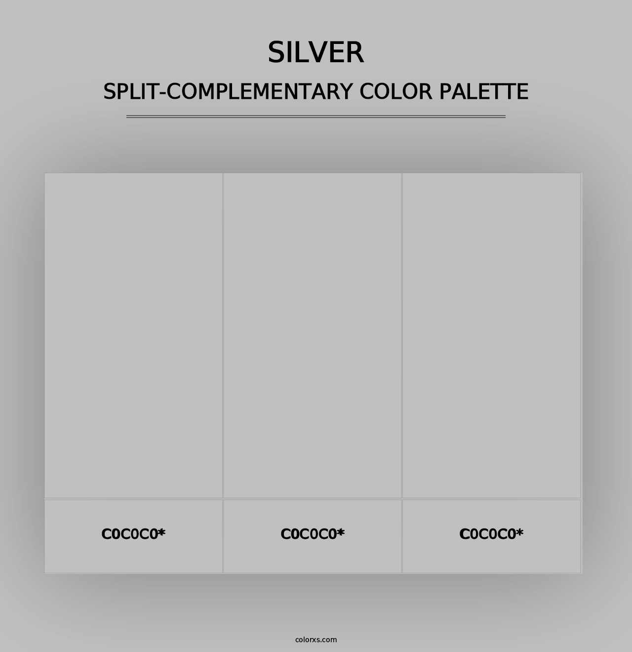 Silver - Split-Complementary Color Palette