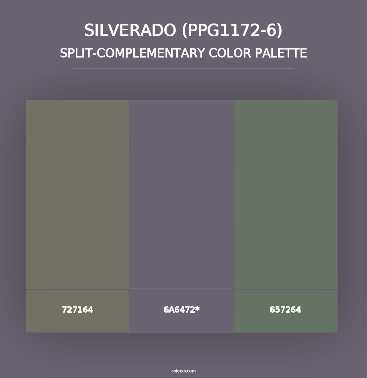 Silverado (PPG1172-6) - Split-Complementary Color Palette