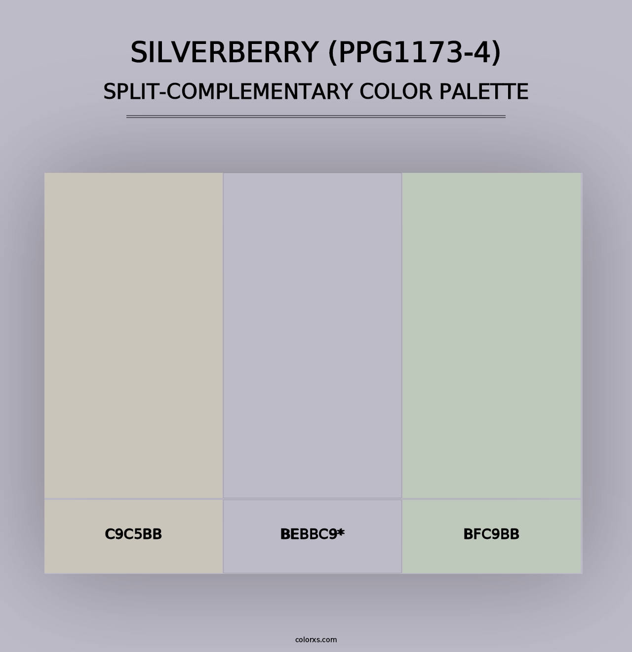 Silverberry (PPG1173-4) - Split-Complementary Color Palette