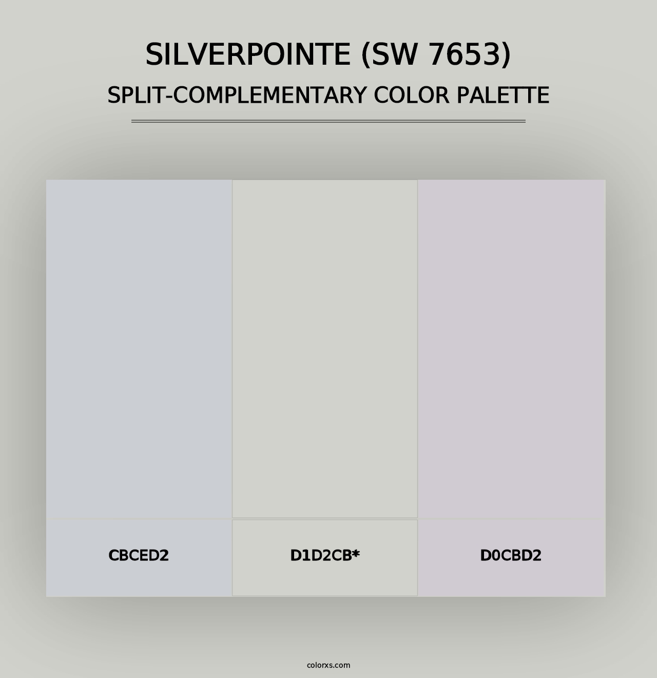 Silverpointe (SW 7653) - Split-Complementary Color Palette