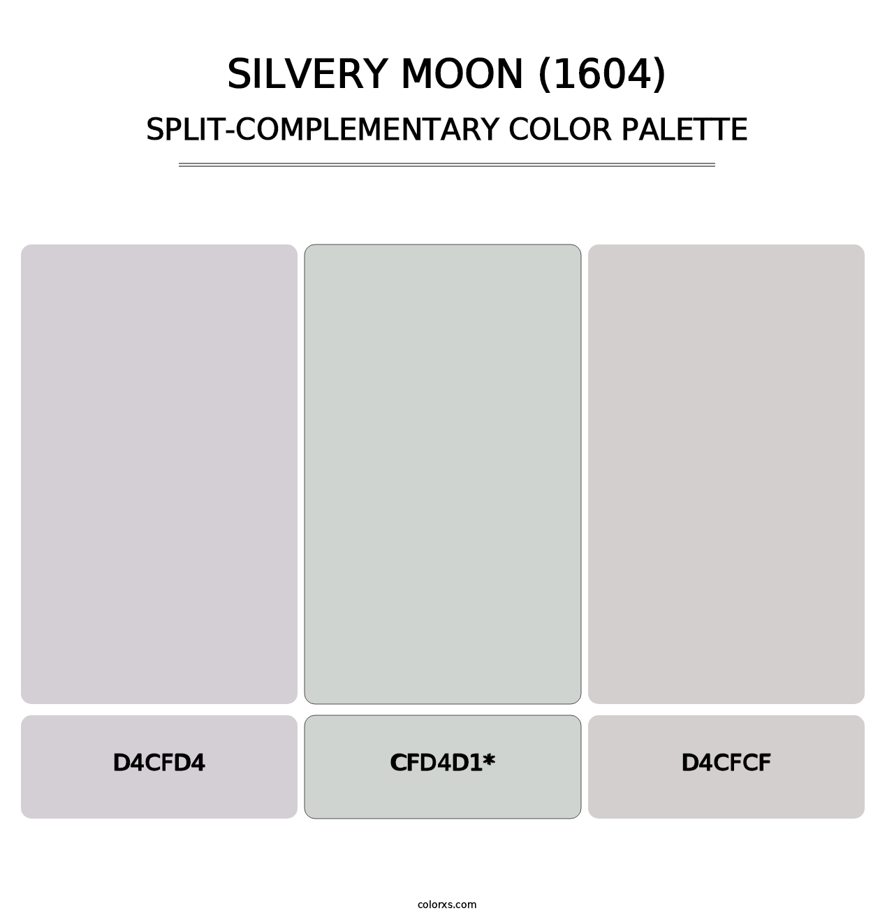 Silvery Moon (1604) - Split-Complementary Color Palette