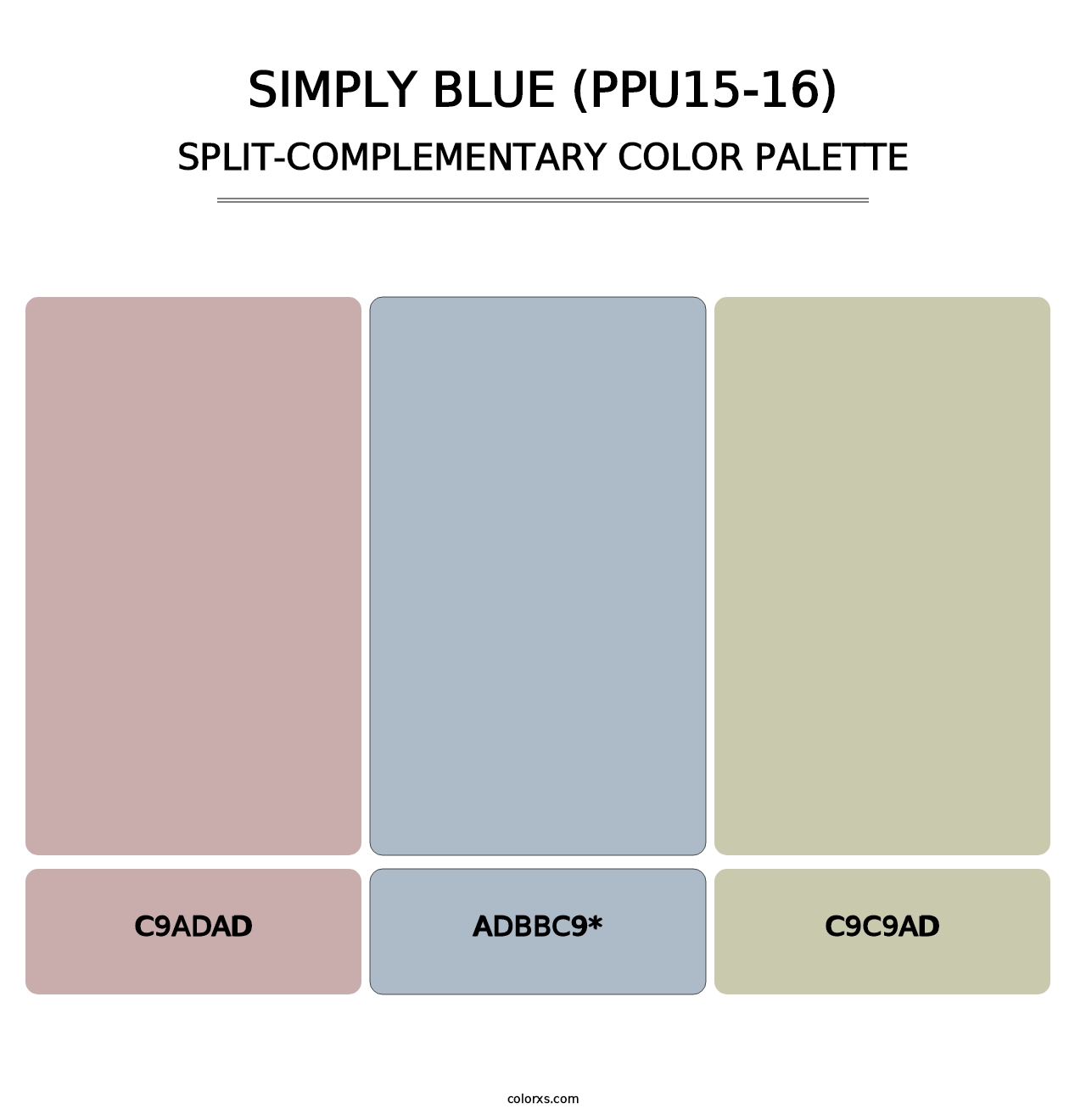 Simply Blue (PPU15-16) - Split-Complementary Color Palette