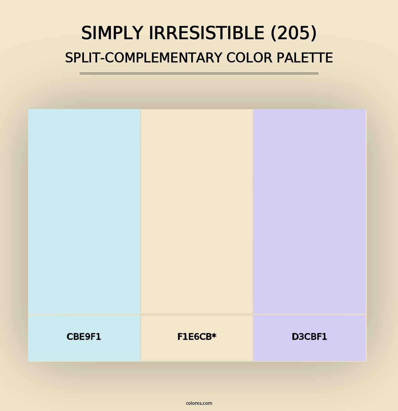 Simply Irresistible (205) - Split-Complementary Color Palette