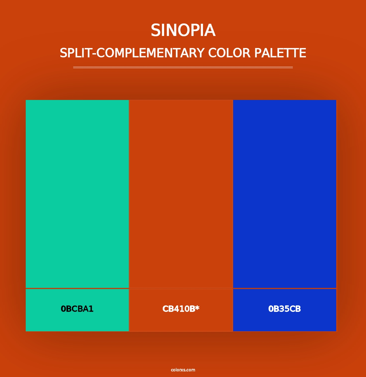 Sinopia - Split-Complementary Color Palette