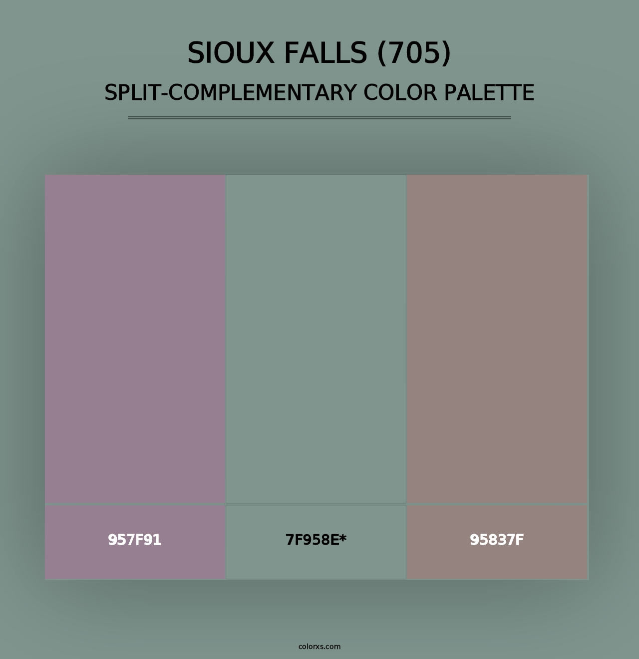 Sioux Falls (705) - Split-Complementary Color Palette