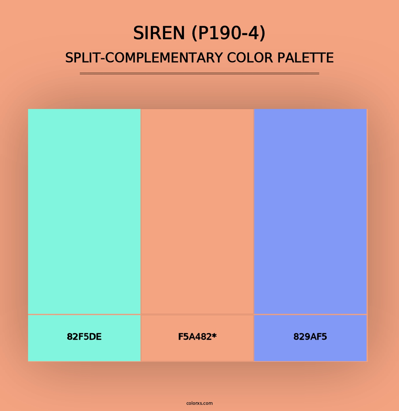 Siren (P190-4) - Split-Complementary Color Palette