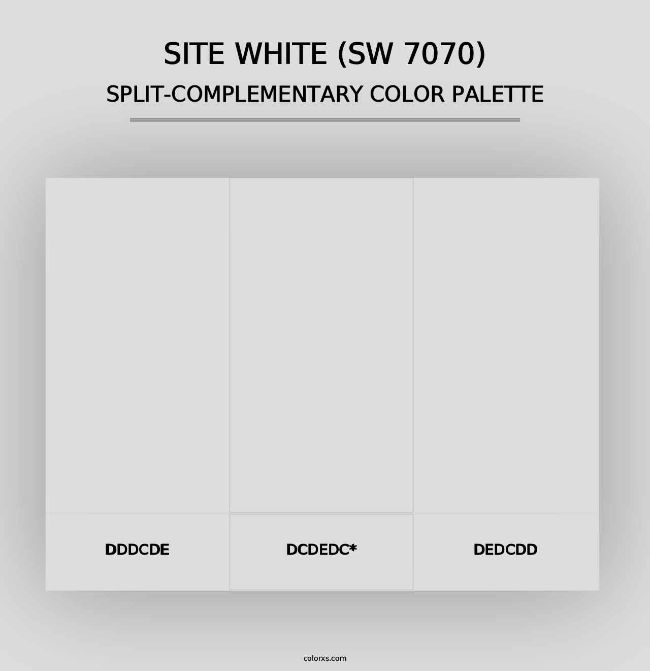 Site White (SW 7070) - Split-Complementary Color Palette