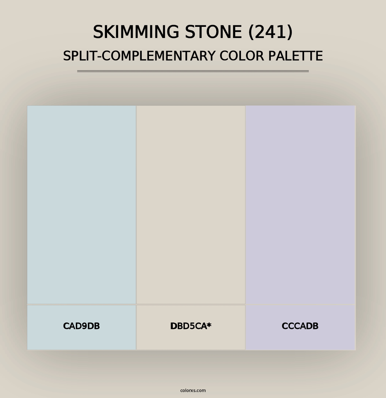 Skimming Stone (241) - Split-Complementary Color Palette