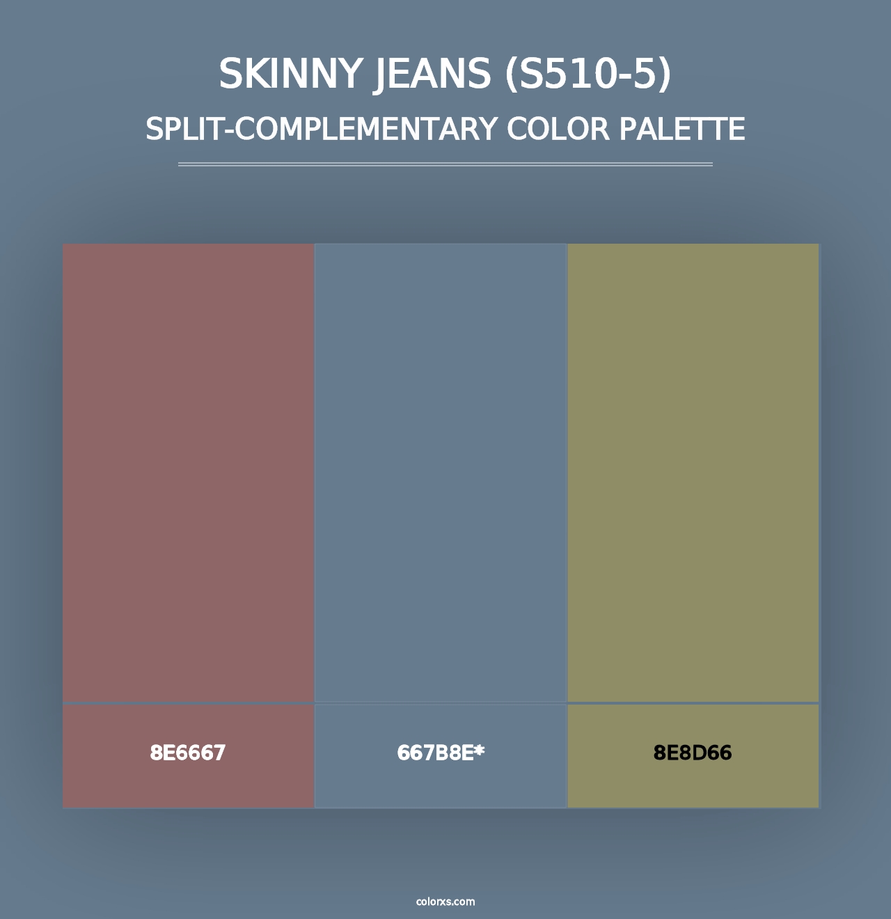 Skinny Jeans (S510-5) - Split-Complementary Color Palette