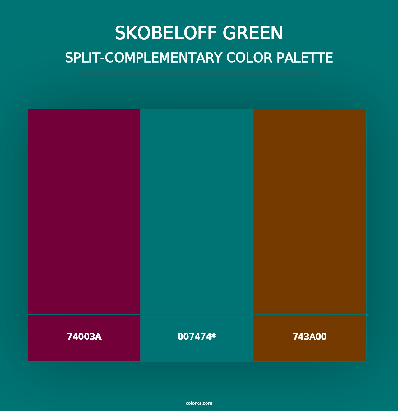 Skobeloff Green - Split-Complementary Color Palette