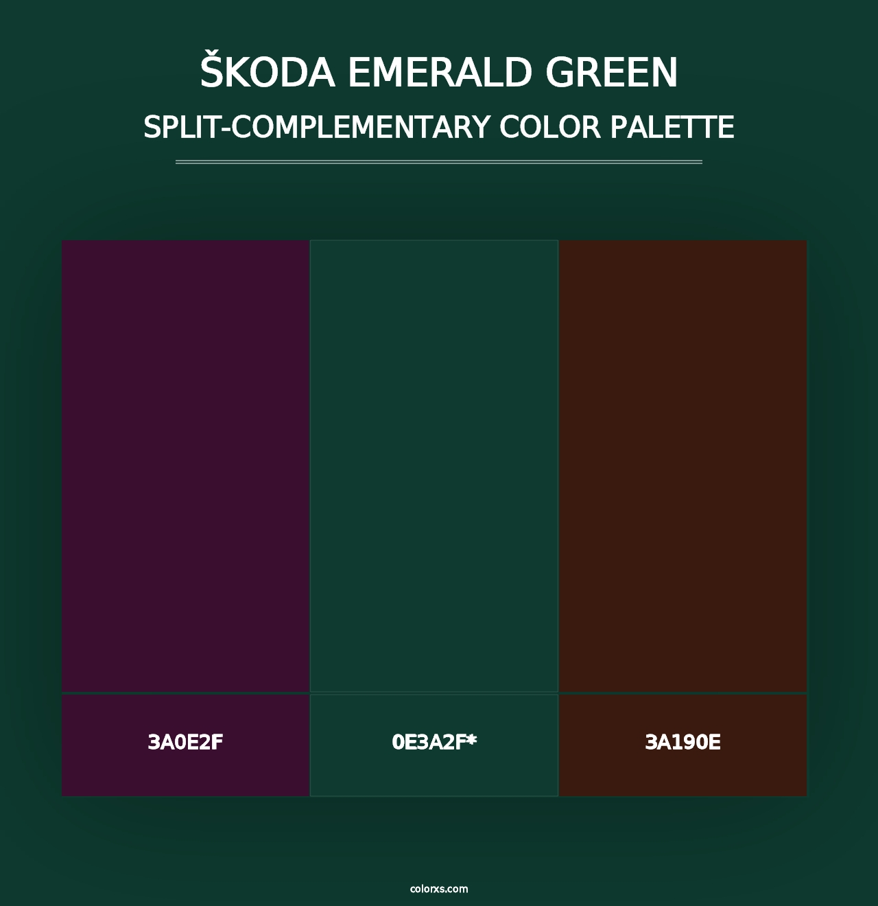 Škoda Emerald Green - Split-Complementary Color Palette