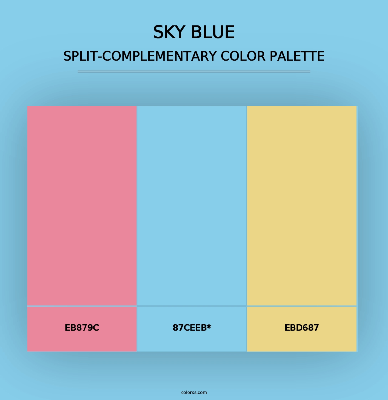 Sky blue - Split-Complementary Color Palette