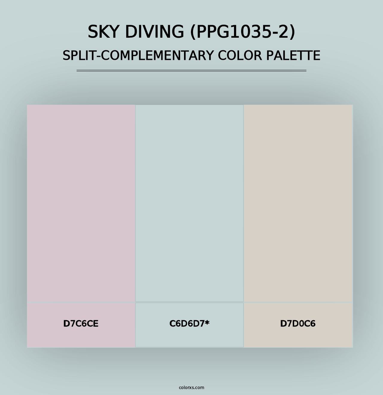 Sky Diving (PPG1035-2) - Split-Complementary Color Palette