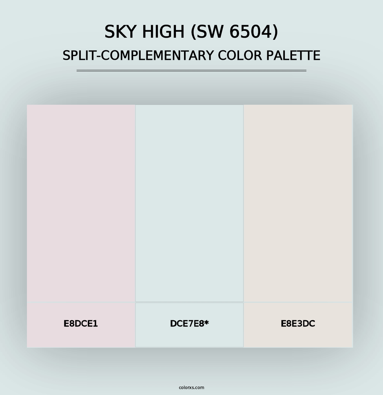 Sky High (SW 6504) - Split-Complementary Color Palette