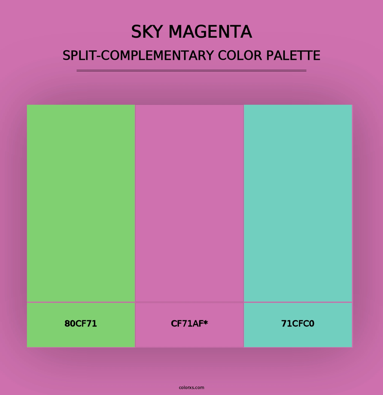 Sky Magenta - Split-Complementary Color Palette