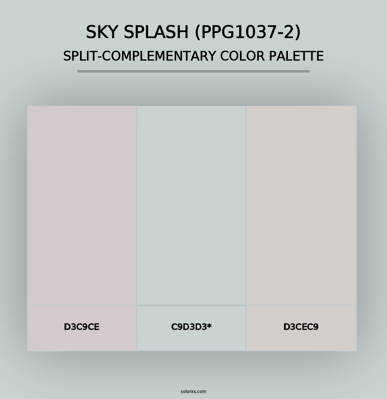 Sky Splash (PPG1037-2) - Split-Complementary Color Palette