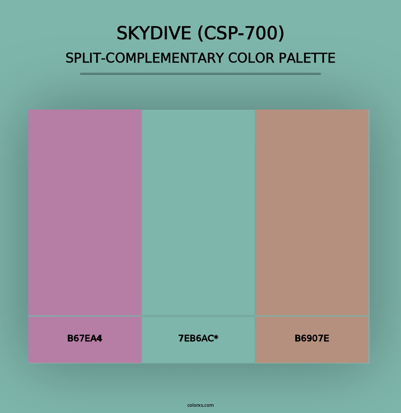 Skydive (CSP-700) - Split-Complementary Color Palette