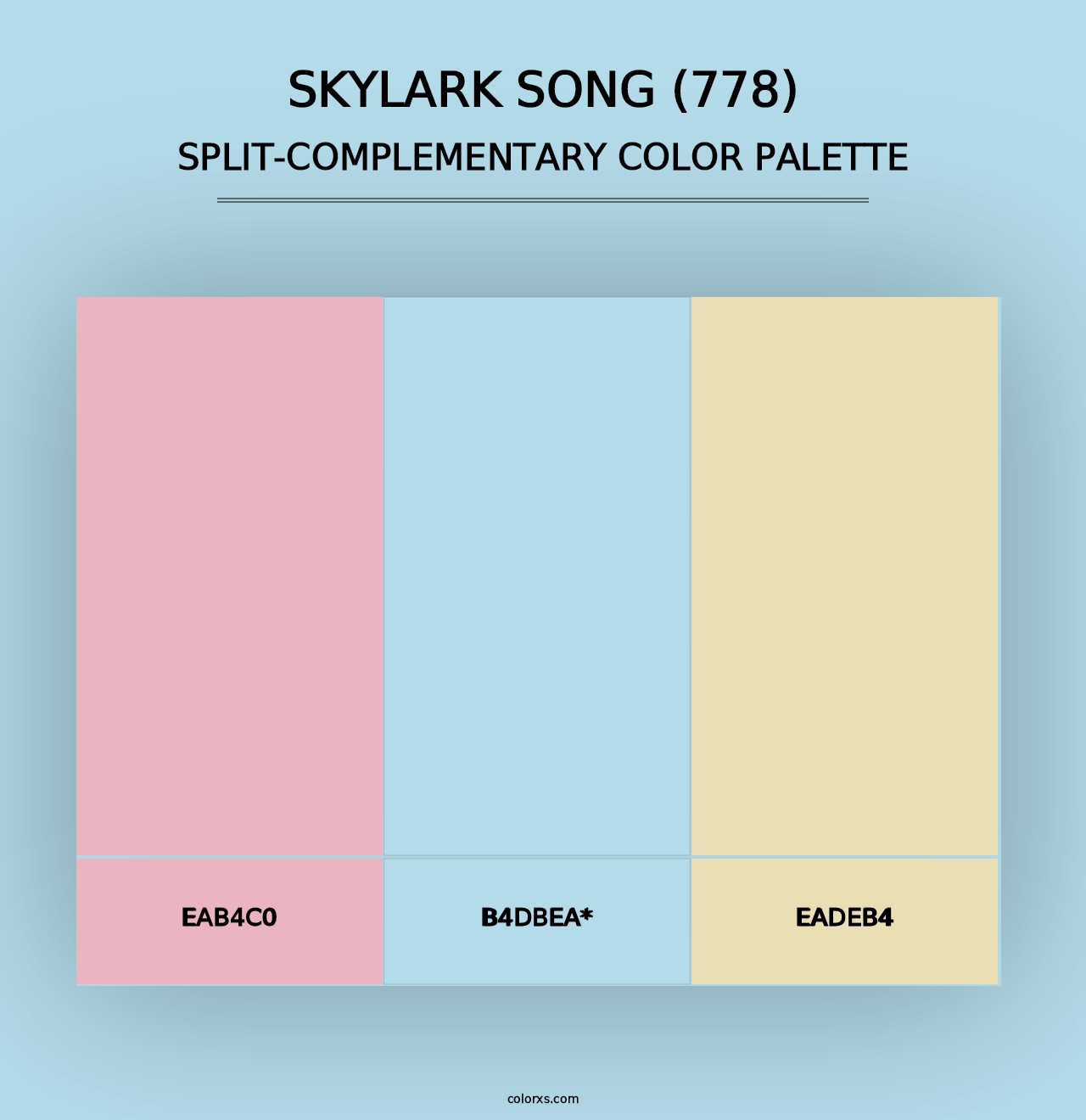 Skylark Song (778) - Split-Complementary Color Palette