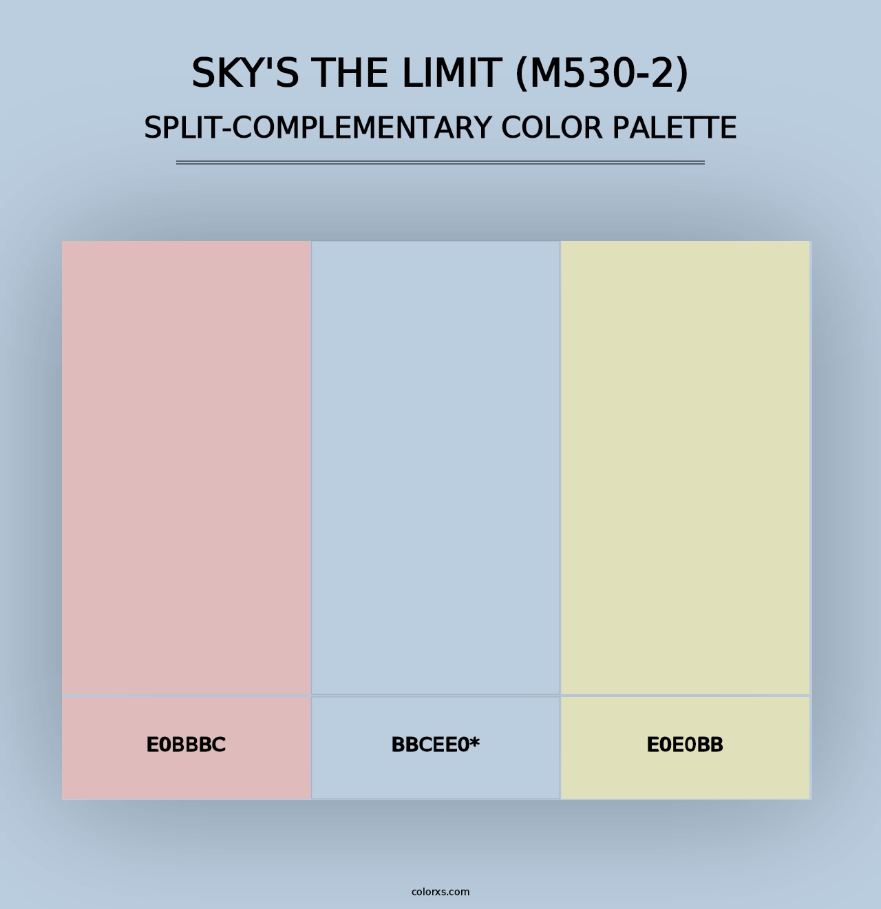 Sky'S The Limit (M530-2) - Split-Complementary Color Palette