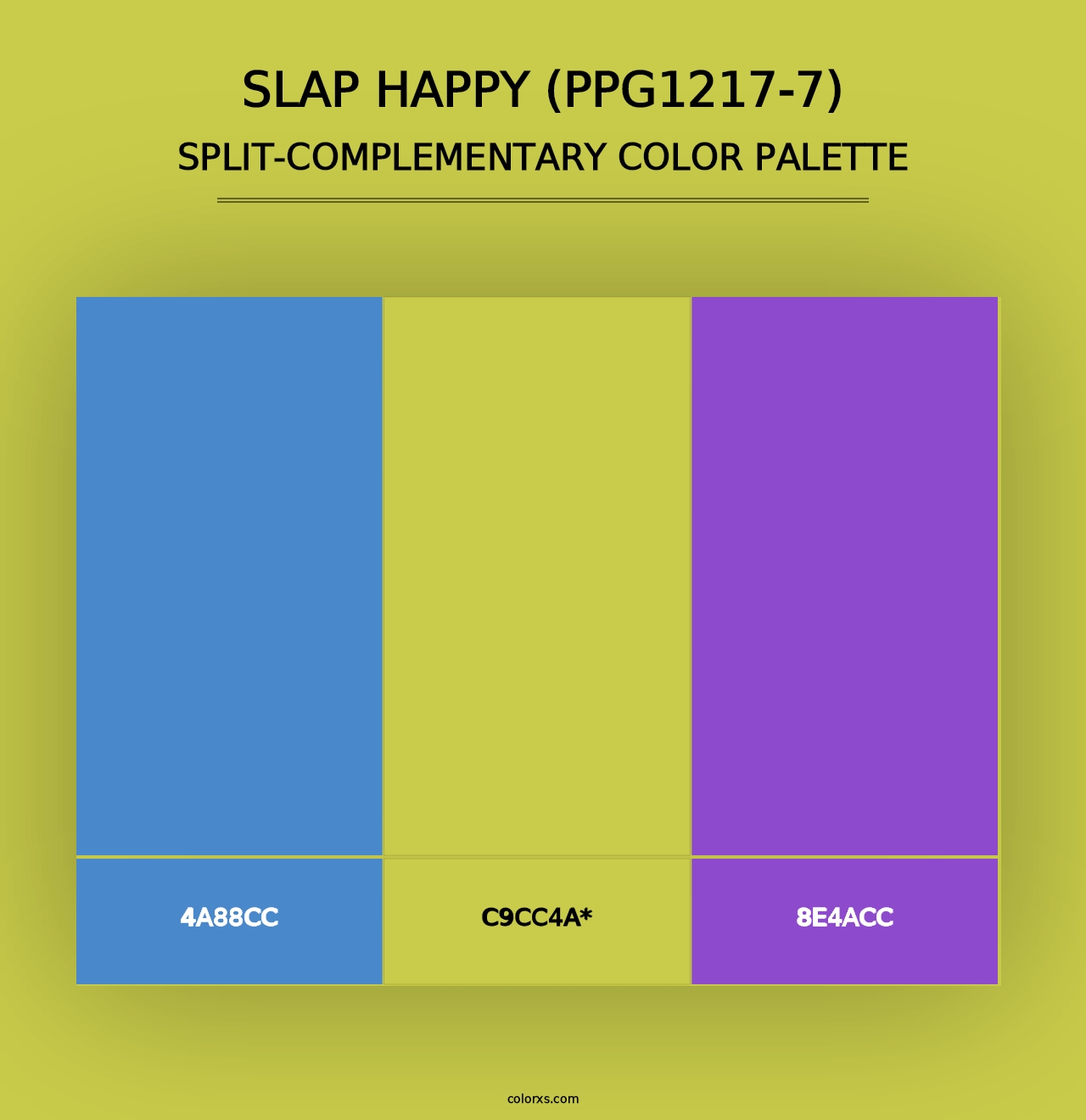 Slap Happy (PPG1217-7) - Split-Complementary Color Palette