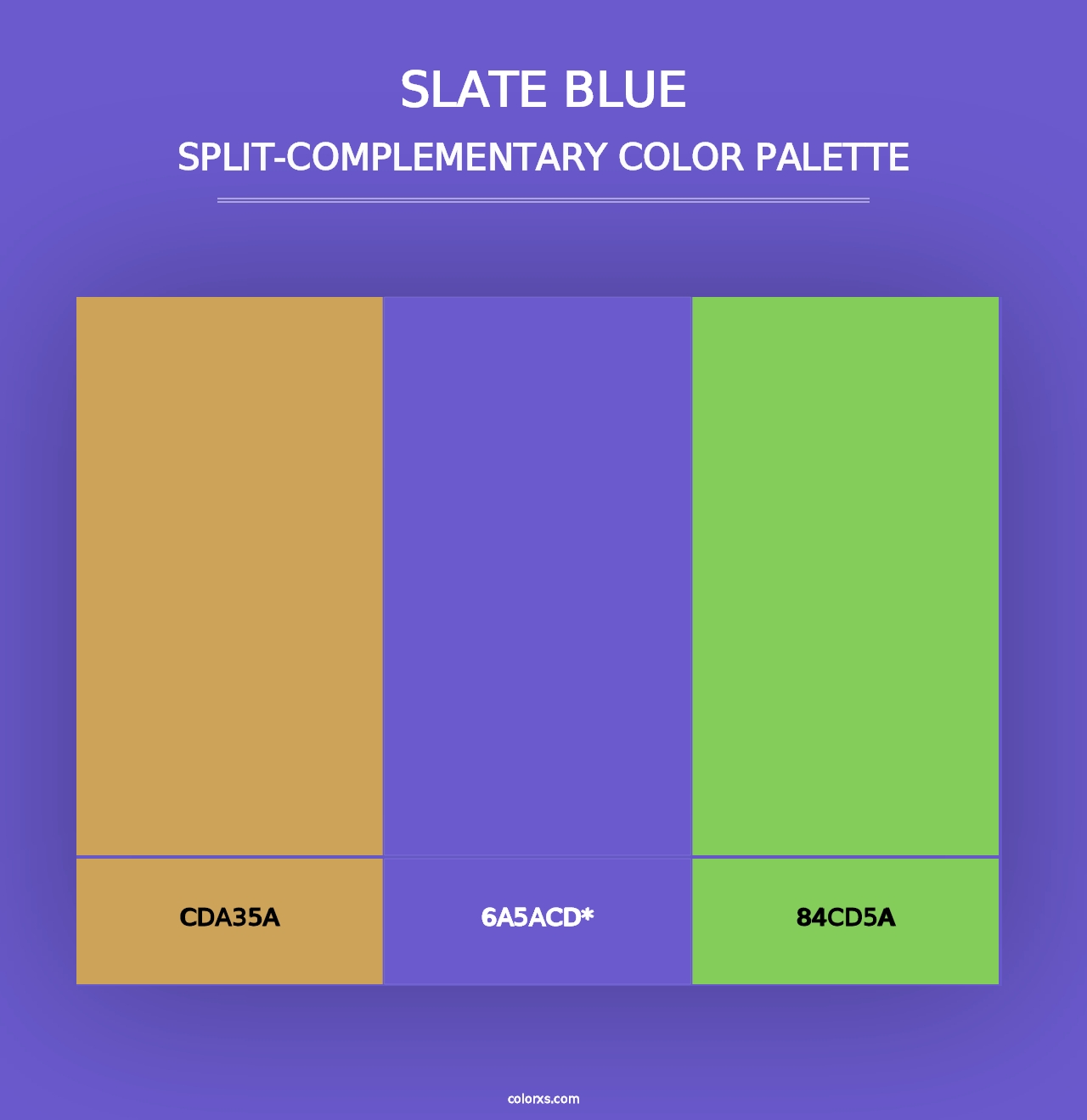 Slate Blue - Split-Complementary Color Palette