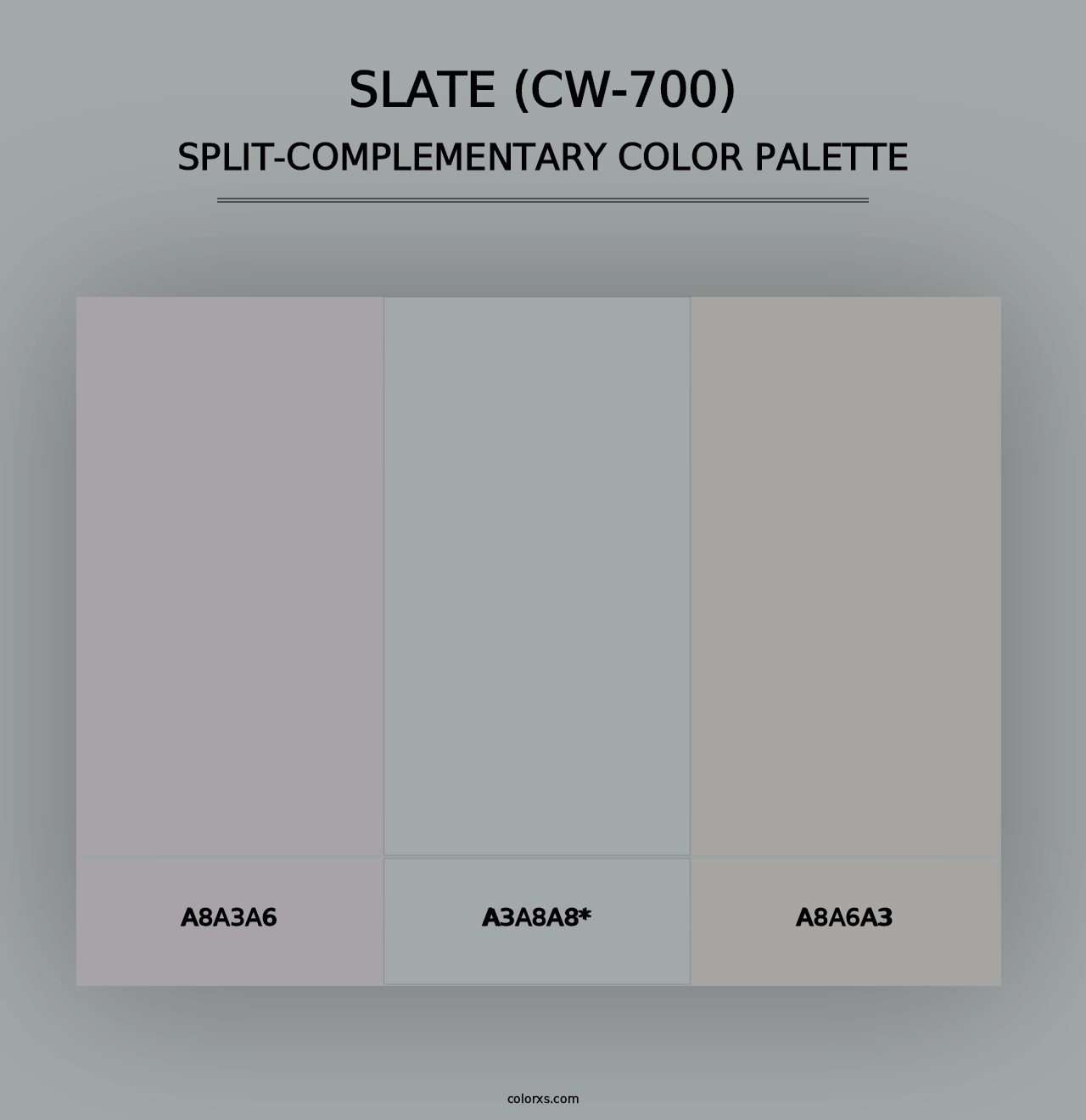 Slate (CW-700) - Split-Complementary Color Palette