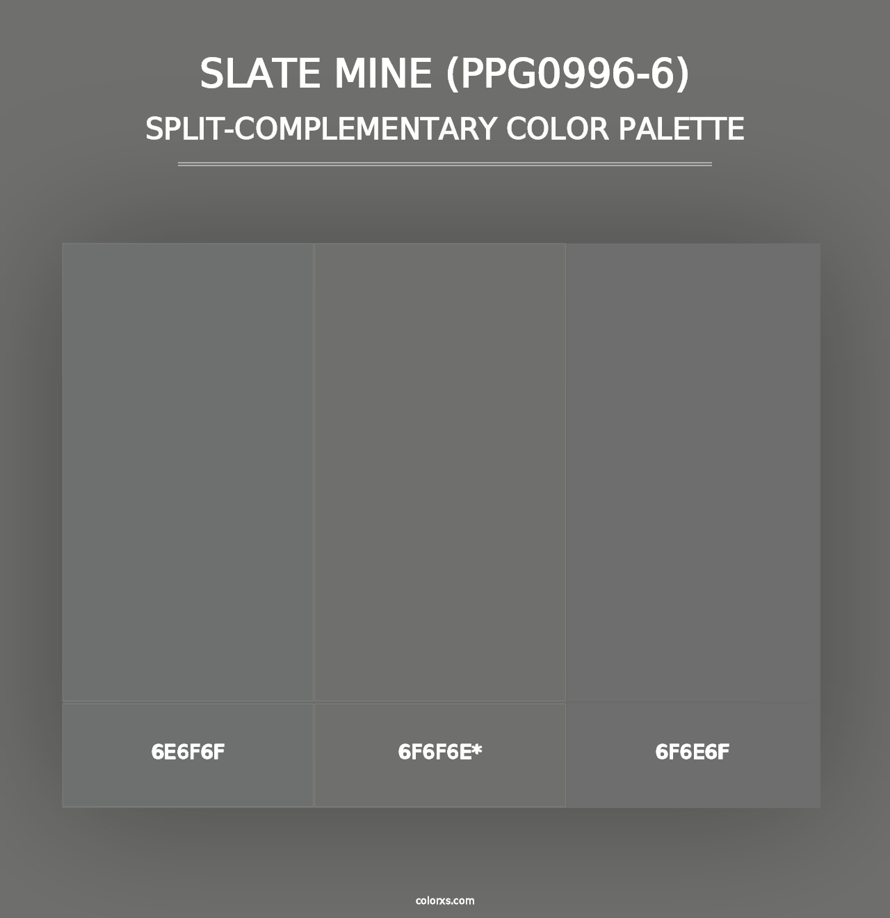 Slate Mine (PPG0996-6) - Split-Complementary Color Palette