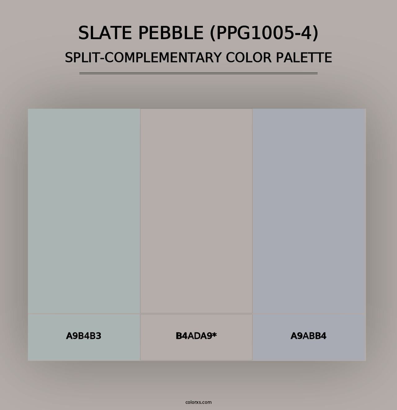 Slate Pebble (PPG1005-4) - Split-Complementary Color Palette