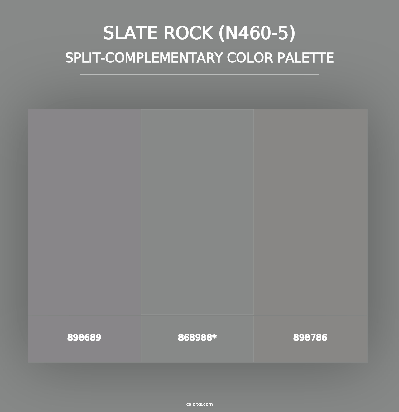 Slate Rock (N460-5) - Split-Complementary Color Palette