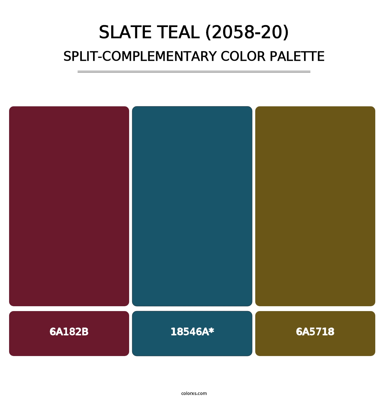 Slate Teal (2058-20) - Split-Complementary Color Palette