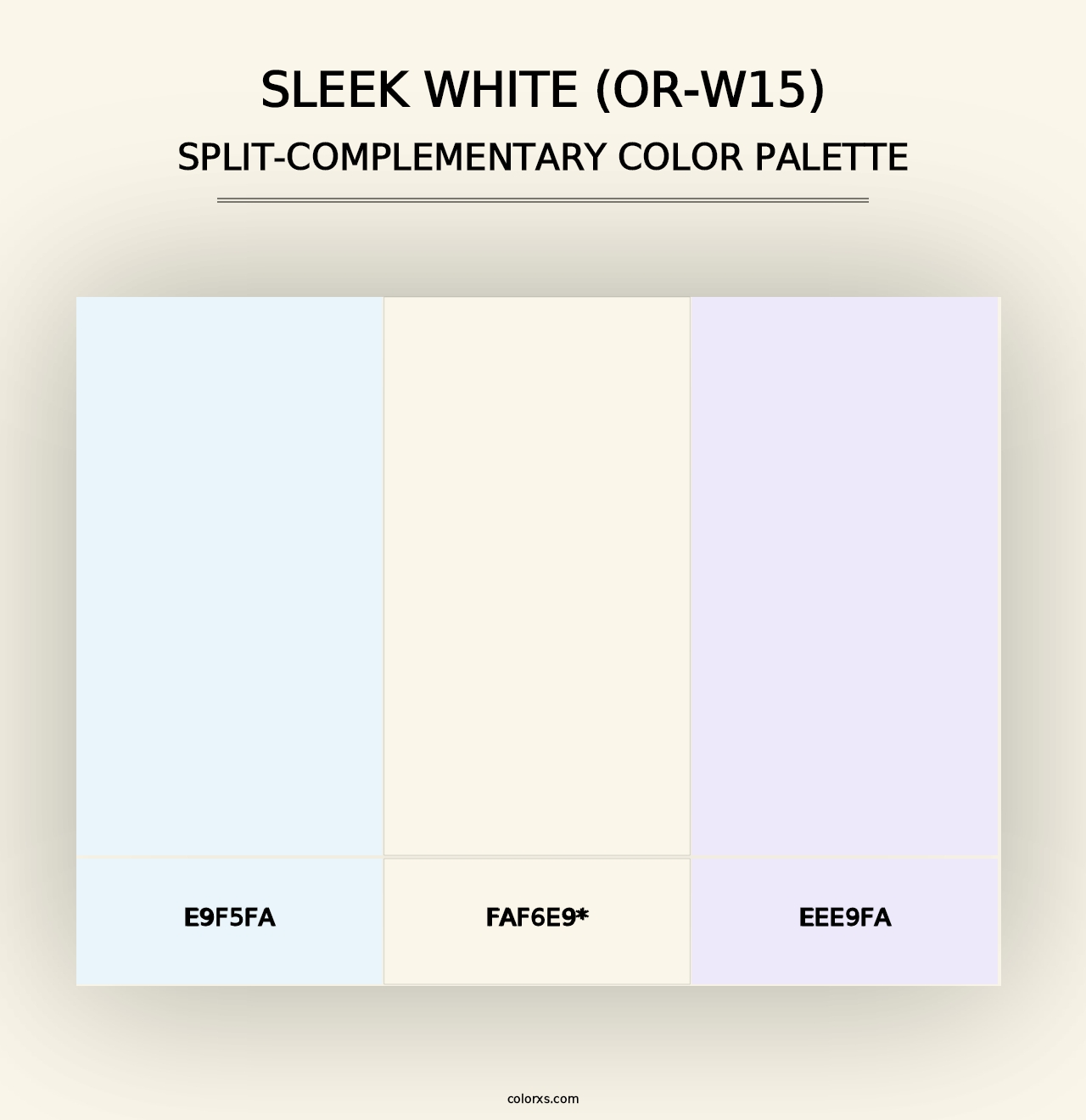 Sleek White (OR-W15) - Split-Complementary Color Palette