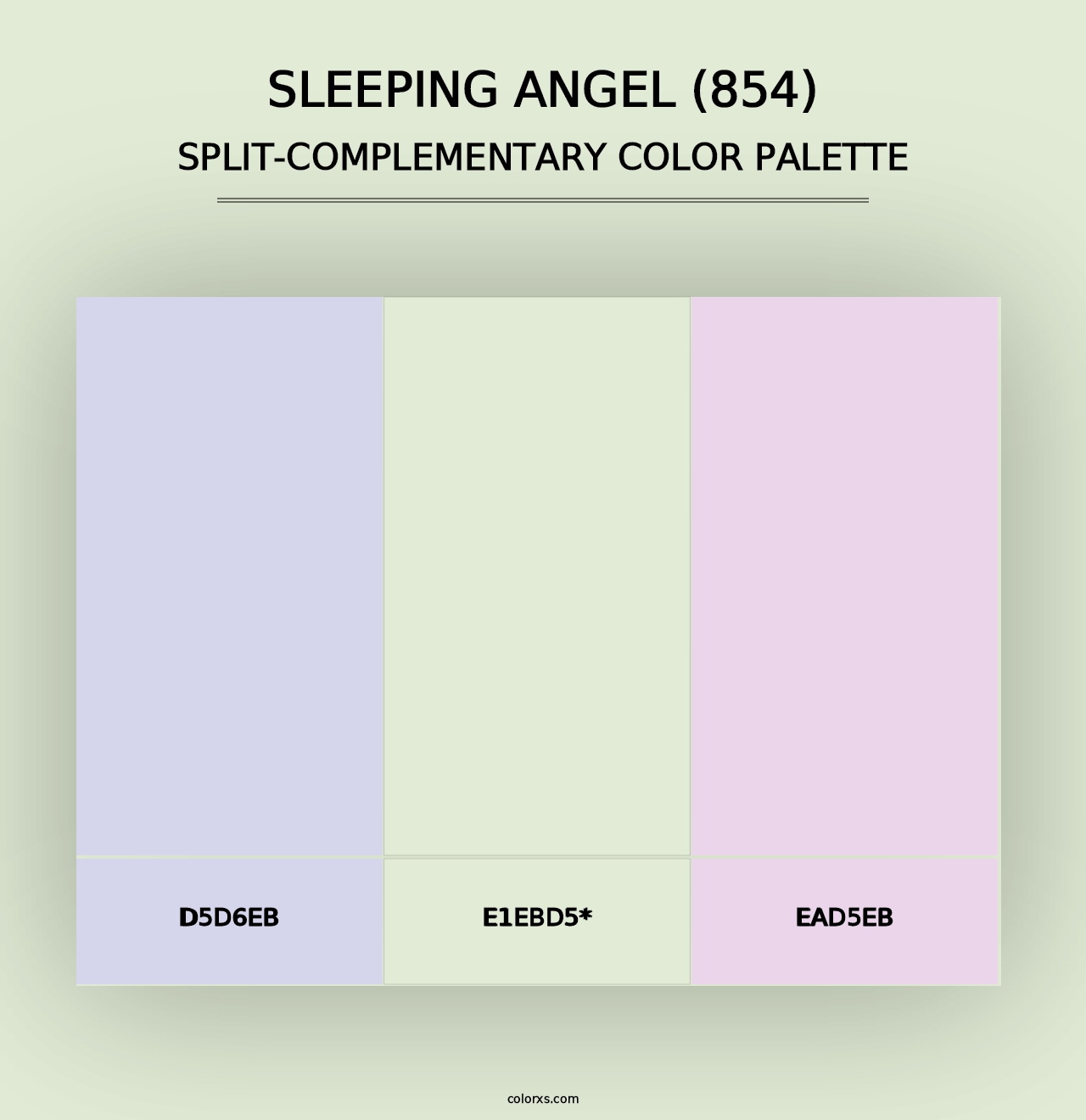 Sleeping Angel (854) - Split-Complementary Color Palette