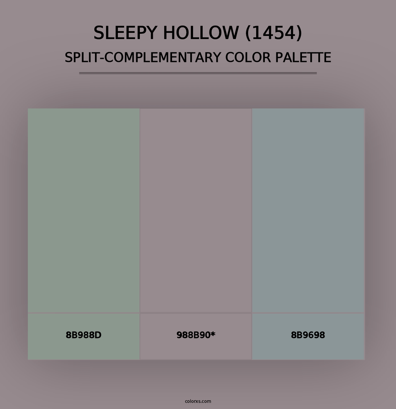 Sleepy Hollow (1454) - Split-Complementary Color Palette