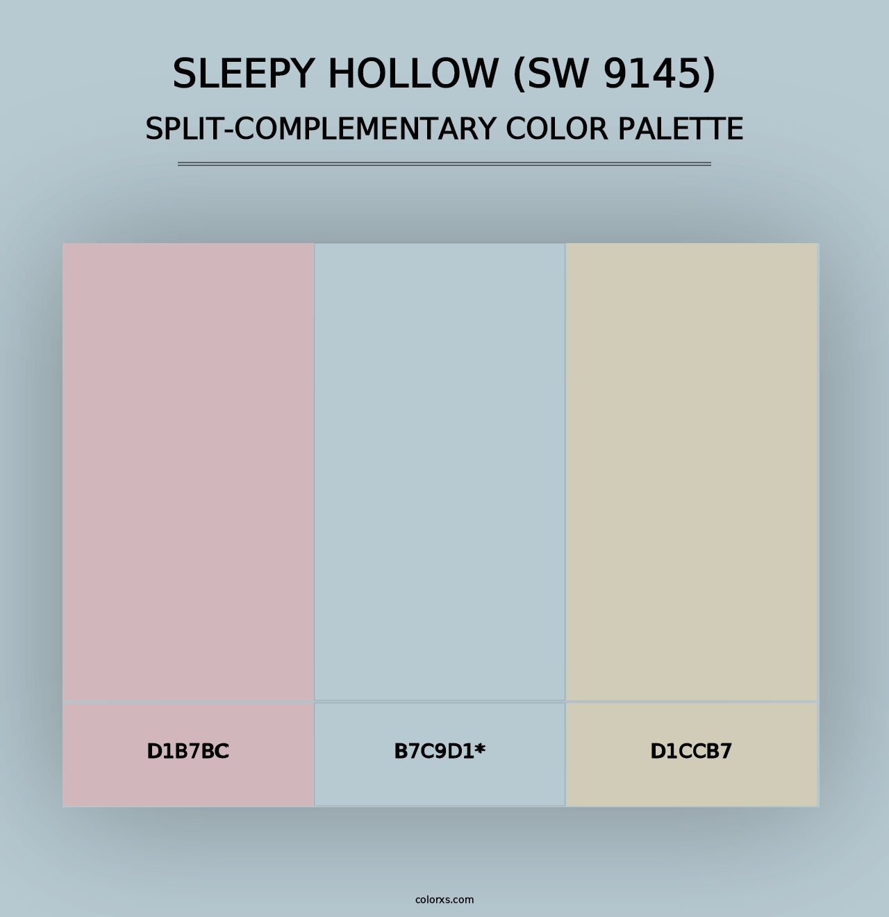 Sleepy Hollow (SW 9145) - Split-Complementary Color Palette