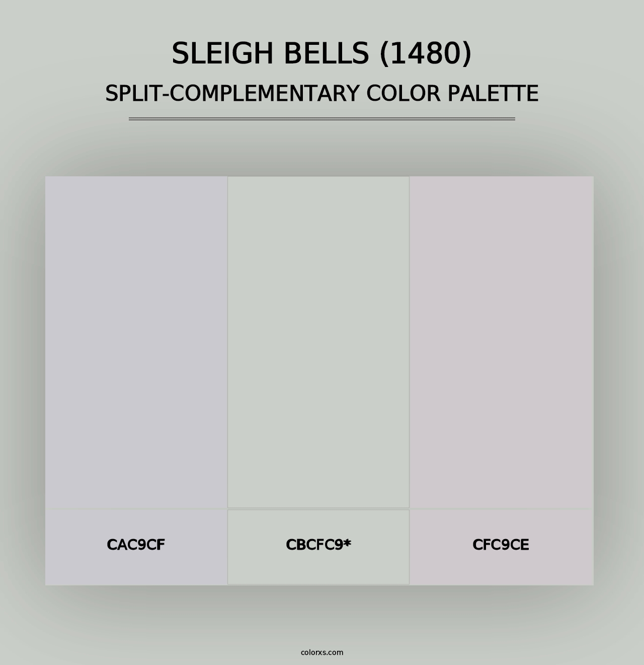 Sleigh Bells (1480) - Split-Complementary Color Palette