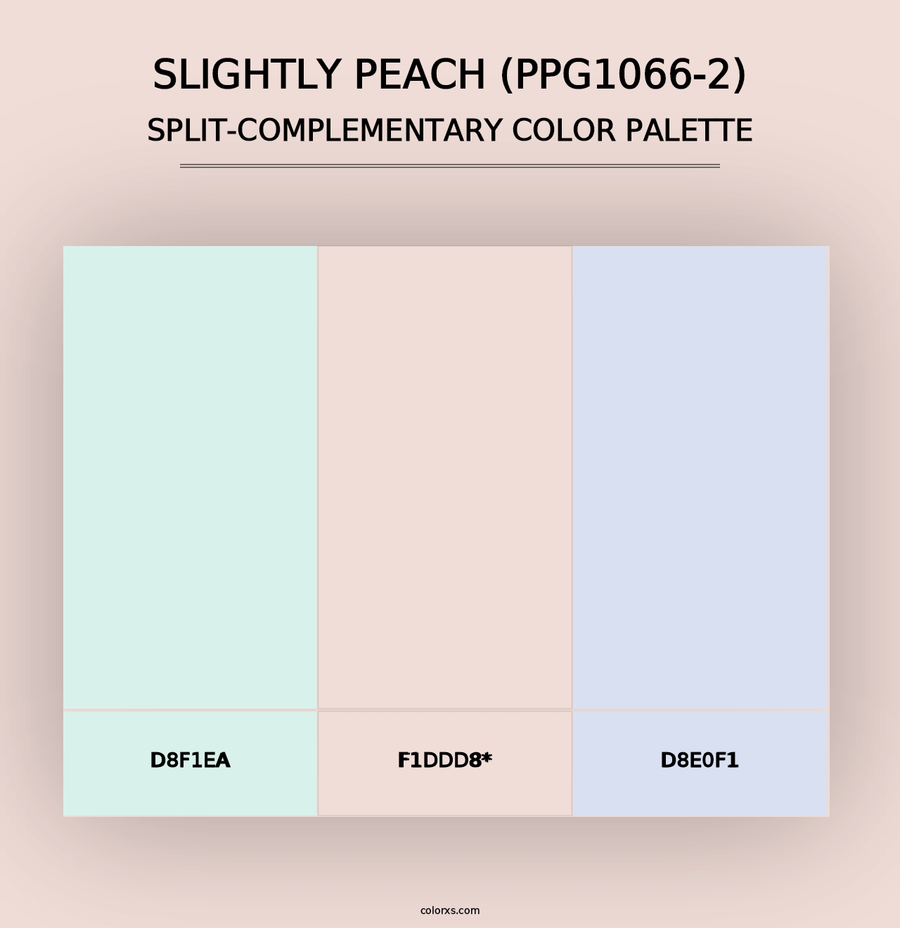 Slightly Peach (PPG1066-2) - Split-Complementary Color Palette