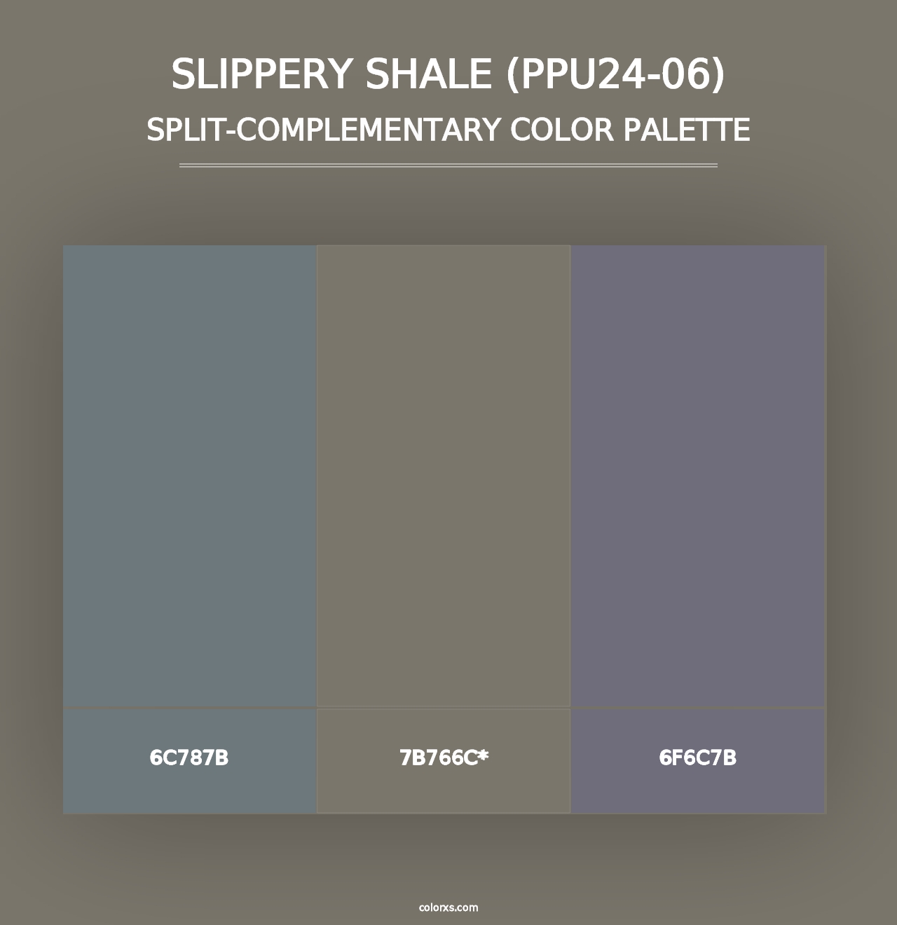 Slippery Shale (PPU24-06) - Split-Complementary Color Palette