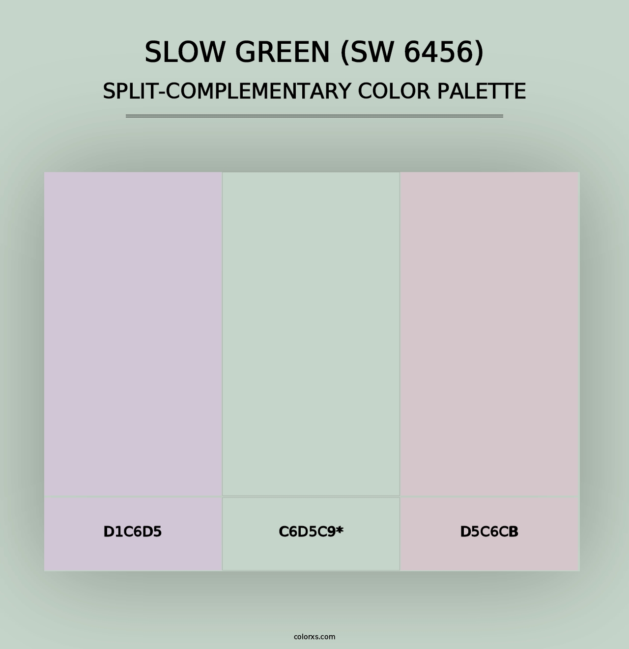 Slow Green (SW 6456) - Split-Complementary Color Palette