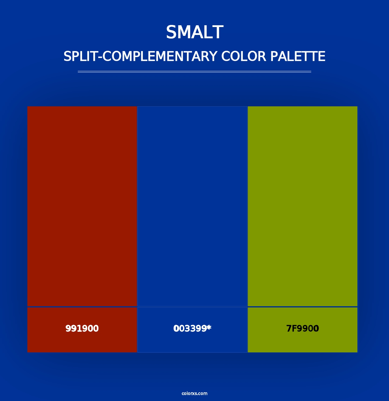 Smalt - Split-Complementary Color Palette